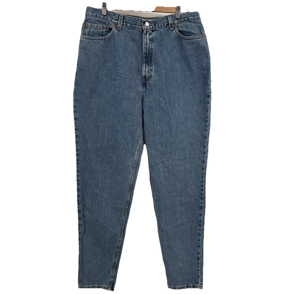 Y2K Levis 550 Red Tab Relaxed‎ Fit Tapered Leg 14 Long Misses Blue Made In USA
